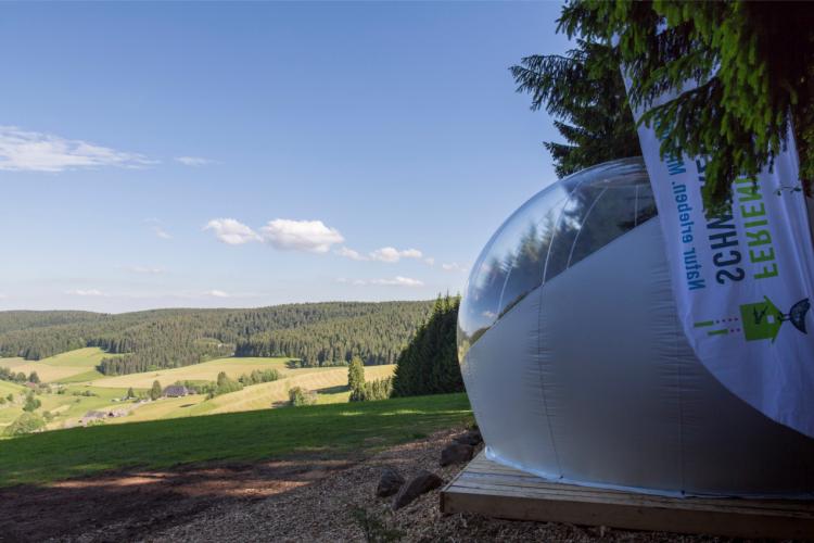 Denkinger PR - Ferienland Schwarzwald verlost Schlaferlebnis im Bubble Tent