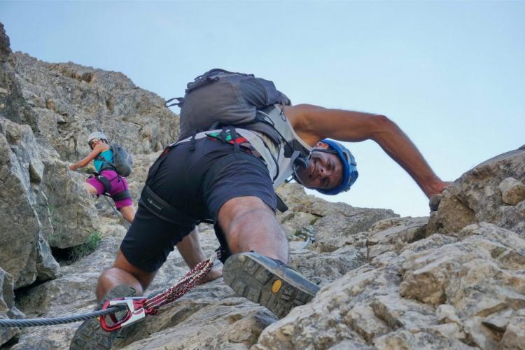 Denkinger PR - Salewa-Klettersteig fasziniert Bergfexe und sportliche Anfänger