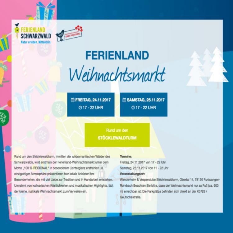 Denkinger PR - Regional-kulinarischer Weihnachtsmarkt im Ferienland Schwarzwald